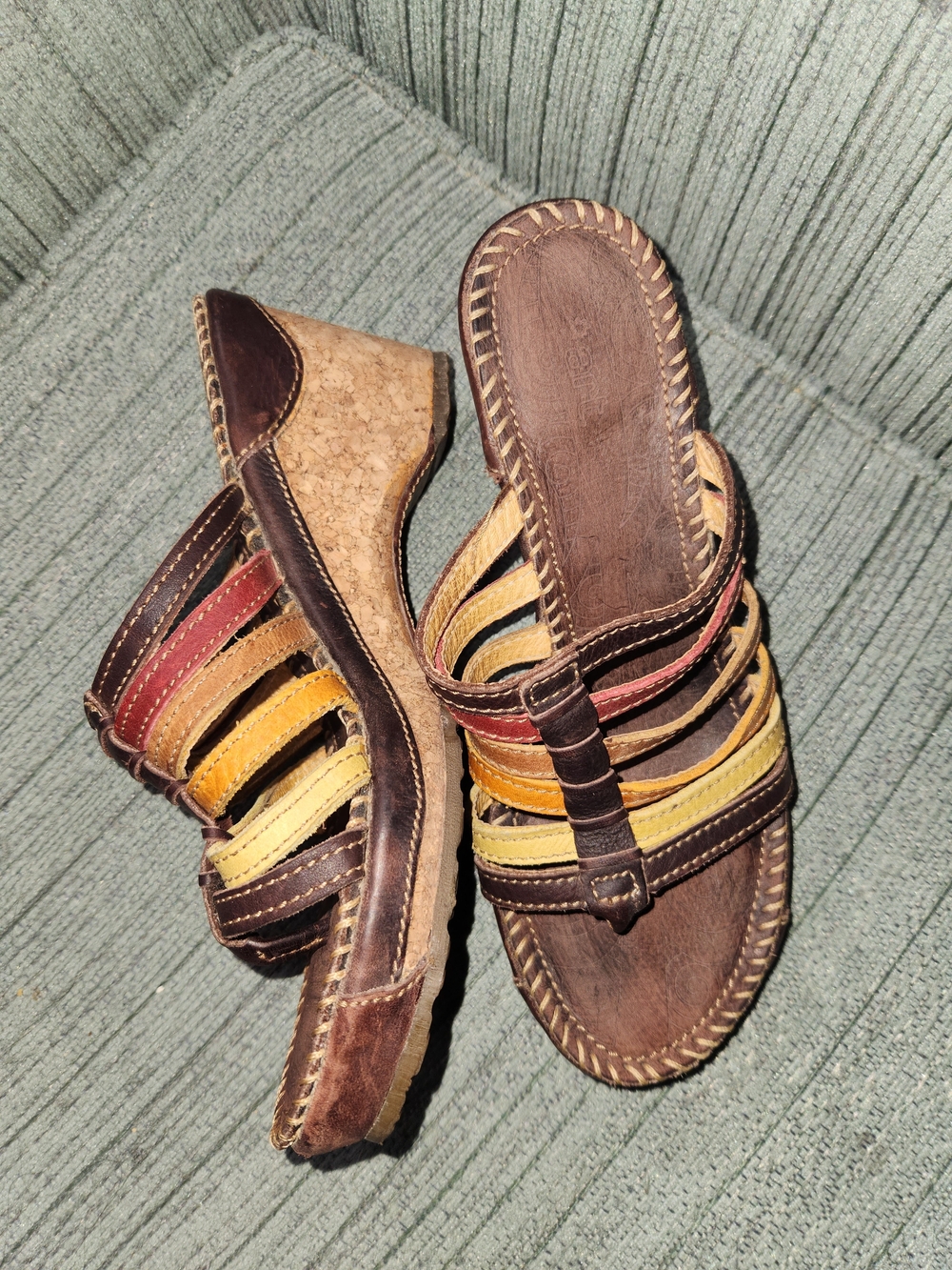 🍉Women's Multi-Strip Cork Wedge Sandals